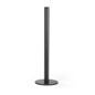 Slim Floor Mount Gallery Stanchion Allows for Maximum Visibility 16-inch high black floor mount gallery stanchion with small diameter base