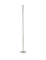 39-inch tall silver art gallery fixed floor stanchion