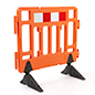 This Orange Crowd Control Traffic Barricade Is Great for Outdoor Venues Crowd control traffic barricade with 40 inch height