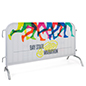 This 6 Foot Custom Steel Barrier Cover with Full Color Graphics Will Instantly Upgrade Your Outdated Marketing 6 foot custom steel barrier cover with double sided printing