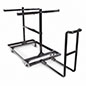 This Portable Barricade Cart Can Easily Bring Your Crowd Control Panels to Where They are Needed Portable barricade cart with locking wheels
