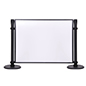 This Stanchion Mounted Acrylic Privacy Panel with Frosted Pane is a Stylish Crowd Control Solution Stanchion mounted acrylic privacy panel has one quarter inch frosted pane
