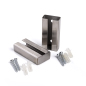 Rigid Stanchion Barrier Wall Bracket Includes All Necessary Hardware Rigid stanchion barrier wall bracket with brushed finish