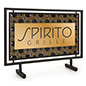 This Double-Sided Printed Vinyl Street Barrier Makes a Great Sidewalk Partition Black printed vinyl street barrier
