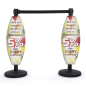 Curved Coroplast Stanchion Sign is Lightweight and Portable white curved coroplast stanchion sign