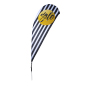 Holiday Business Flag for Retail Applications 11' tall black and white holiday business flag