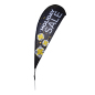 Christmas Sale Flag for Retail Advertising 11' tall black christmas sale flag with gift theme
