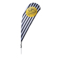 Happy Holidays Flags for Retail Stores 11' tall black and white happy holidays flags