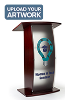 UV printed frosted replacement panel for FLCT series lecterns with personalized artwork