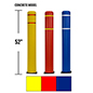 This 52" Bollard With Spring Base is Designed to Withstand High Winds Bollard with spring base with 52 inch pole height