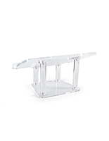 Acrylic Tabletop Podium with a Detachable Base for Versatility Sold Separately Modern acrylic tabletop podium with a 14 inch height