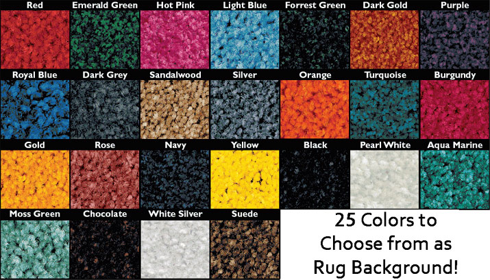 25 rug colors to choose from!