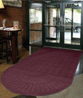 Maroon Floor Mat with Half Oval End Maroon Floor Mat