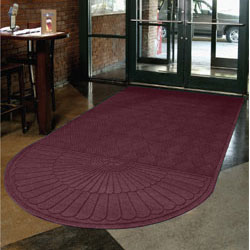 Maroon Floor Mat with Half Oval End Maroon Floor Mat