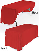 Folding Tables: Include (3) Sided Red Table Cover Portable Tables