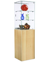 Display Tower With Cabinet Base Display Tower