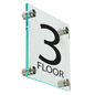 Acrylic Floor Level Sign for Colleges Acrylic Floor Level Sign, 1" Overall Depth