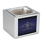 Place This Branded Steel Countertop Ice Bin on Your Buffet Line at Your Next Event Branded steel countertop ice bin with six inch width