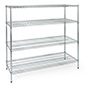 This Commercial Wire Rack Shelving Can Also Be Used in Business Storage Rooms to Store Equipment Commercial wire rack shelving has 60 inch wide tiers
