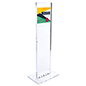 10.5" x 9" Indoor Acrylic Custom Floor Totem Sign Indoor acrylic custom floor totem sign with 10.5" x 9" print area