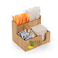 Wooden Tabletop Condiment Station for Restaurant Use Wooden tabletop condiment station