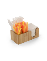 Countertop Bar Caddy Accessory Organizer is Accessible for Guests and Patrons 10.6w x 4.25h wood bar caddy accessory organizer