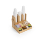 Breakroom Condiment Organizer is Designed to House Bulk Packets of Ketchup and Sugar 14.75w x 12.75h wooden breakroom condiment organizer