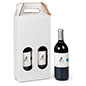 This 2 Bottle Cardboard Wine Carry Box Is Perfect for Holiday Gift Giving 2 bottle cardboard wine carry box with 16.5 inch overall height