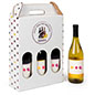 This Personalized Cardboard Wine Bottle Carrier Will Make It Easy For Customers to Take Their Favorite Blends To-Go Personalized cardboard wine bottle carrier with 4.95lb weight capacity