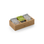 Condiment Packet Dispenser is Great for Home or Office Breakrooms 9.5-inch wide by 2.5-inch high condiment packet dispenser with three compartments