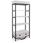 This French Country Etagere Shelving is Both Functional and Fabulous French country etagere shelving has black matte powder coated rails