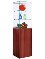 Locking glass case provides security for valuable and delicate items. Glass Display Case