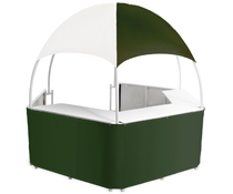 Green/White Promotional Gazebo for Outdoor or Indoor Use Green/White Promotional Gazebo with 4 Carrying Bags