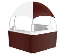 Burgundy/White Trade Show Gazebo Fits up to 4 People Outdoor Burgundy/White Trade Show Gazebo
