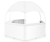 White Dome Booth Canopy Holds up to 5 People Pop-Up White Dome Booth Canopy