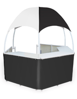 Black/White Gazebo Kiosk Great for Indoor or Outdoor Use Portable Black/White Gazebo Kiosk