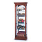 Wood Showcase : Windsor Cherry, 76"h w/Lighting - Portland by Howard Miller wood showcase for storage of collectibles
