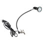 Side View of Black Halogen Exhibition Spotlight Black Halogen Exhibition Spotlight with Curved Arm
