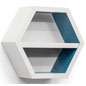 White Hexagon Shelf with PVC Edge Band Particle Board White Hexagon Shelf