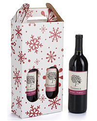 Share the Holiday Spirit with Pre-Printed Wine Gift Carriers Pre-Printed Holiday Wine Carriers for Office Give-Aways