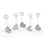 Photo Clips: Assortment of Coil Design w/ Silver Heart Shape Base For Wedding Place Cards Photo Clips are Ideal for Wedding Place Cards
