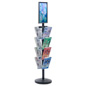11” x 17” Sign Post with 8 Clear Literature Pockets Ideal for Trade Shows 11” x 17” Sign Post with 8 Clear Literature Pockets, Stainless Steel