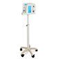 This Respiratory Hygiene Station Has 3 Compartments for Hand Sanitizer, Face Masks, and Gloves Steel respiratory hygiene station