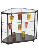 LED Glass Counter Corner, 46.75" Overall Width