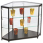 LED Glass Counter Corner for Jewelry LED Glass Counter Corner, 23.75" Overall Depth