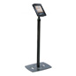 Black Height Adjustable Tablet Giving Kiosk with Locking Enclosure Black Height Adjustable Tablet Giving Kiosk