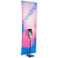 iPad Stand with Custom Banner is Steel Steel iPad Stand with Custom Banner