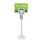 This Interactive iPad Station with Custom Graphics Amplifies Your Reach with the Use of Your Tablet Devices Interactive iPad station with custom graphics can be locked into place
