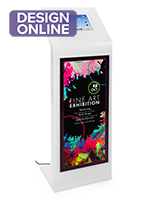 Graphic LED light box iPad stand with custom artwork