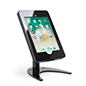 Modern Black Countertop iPad Pro Tablet Enclosure Fits into Your Space Countertop iPad Pro tablet enclosure with exposed home button
